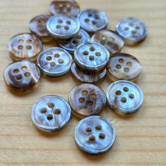 Zodiac Bronze / Resin Buttons / 11mm (Set of 10)