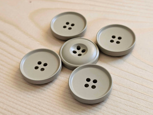 PASTEL EDGECOMB GREY Resin / 25mm - 4 buttons / Korean Style Resin Buttons / Sewing Buttons