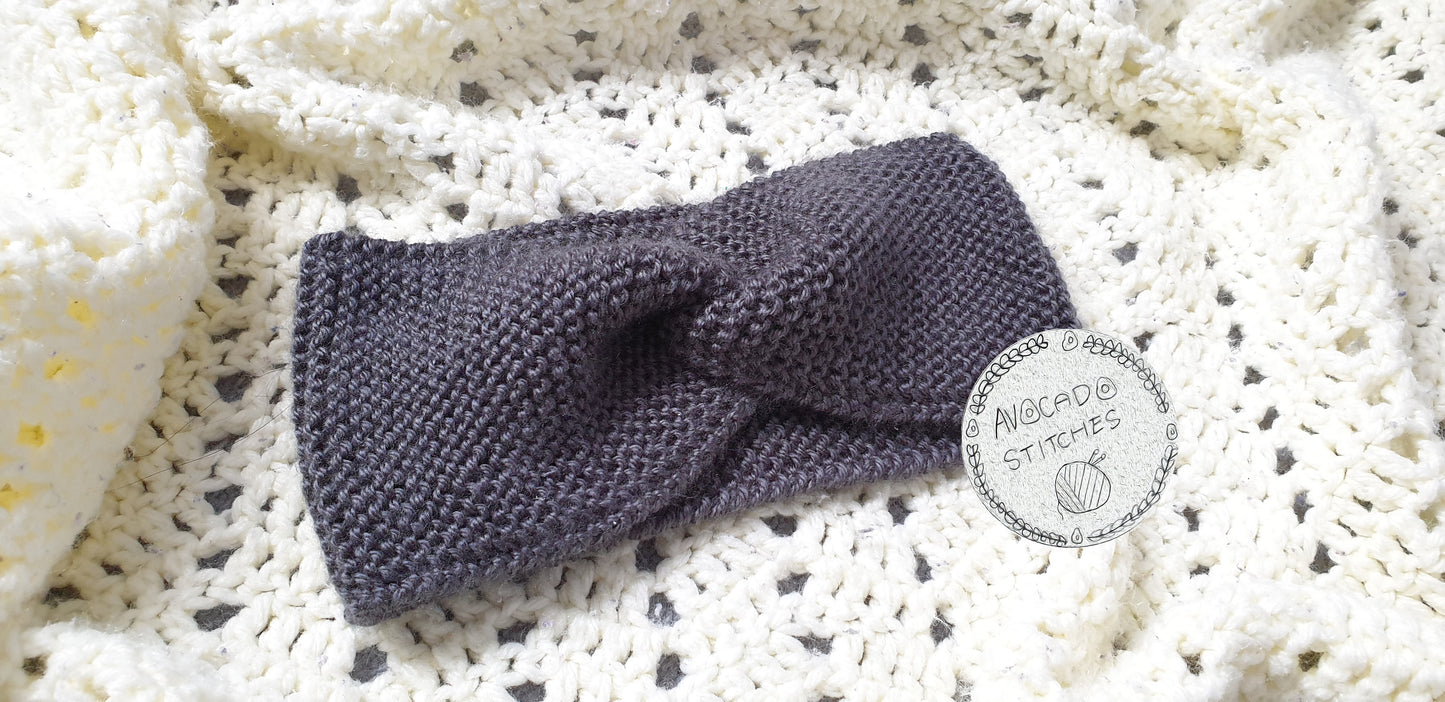 CLASSIC HEADBAND / Acrylic Twisted Ear Warmer / Handmade in Canada
