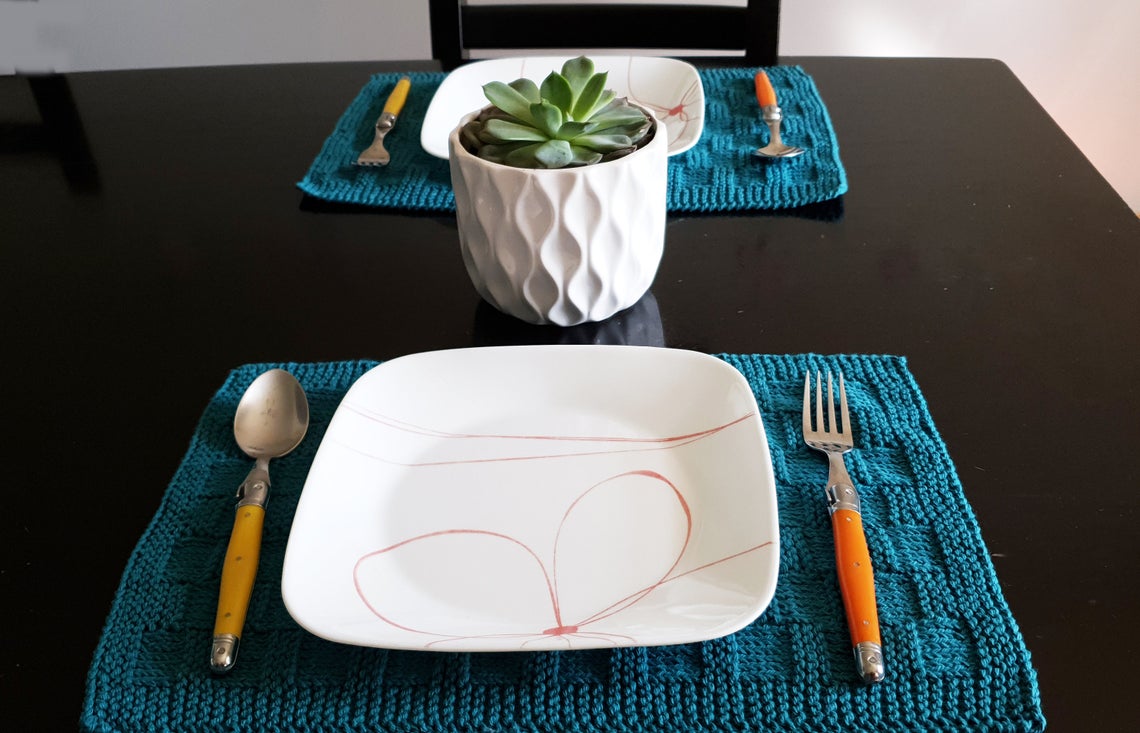 CLASSIC PLACEMAT (Digital Knitting Pattern) / Simple Pattern / Digital Knitting Pattern