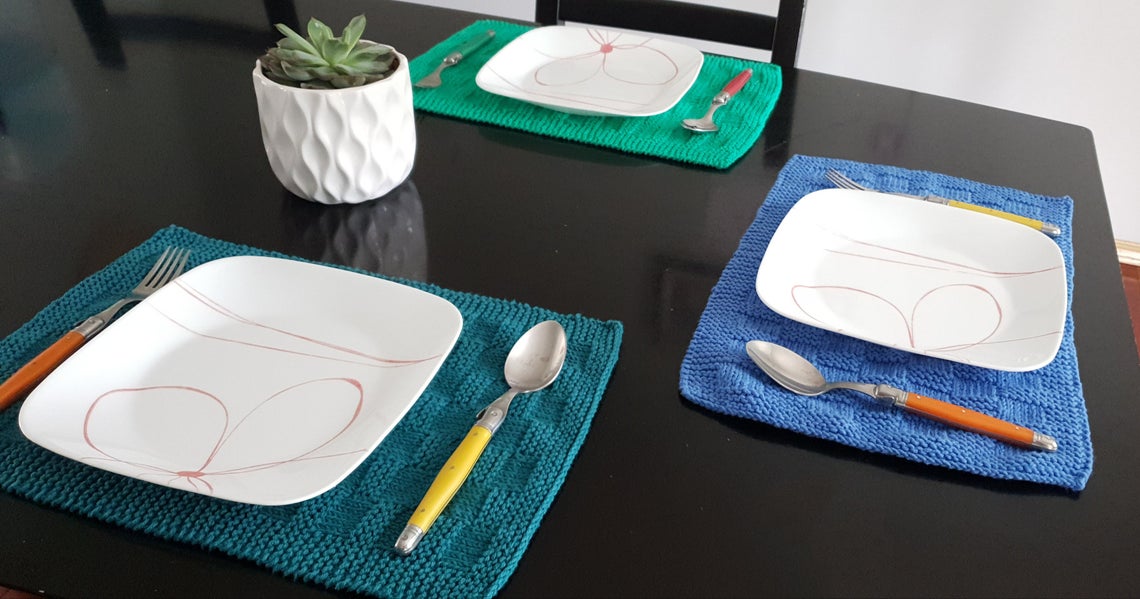 CLASSIC PLACEMAT (Digital Knitting Pattern) / Simple Pattern / Digital Knitting Pattern