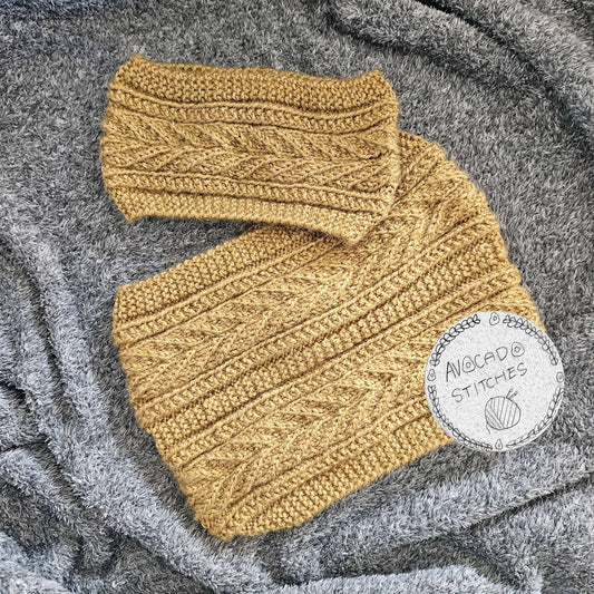 MARIGOLD HEADBAND & COWL / Acrylic Headband Tube Scarf / Handmade in Canada