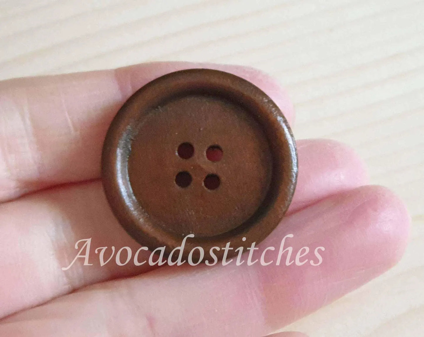 4-HOLE COFFEE BROWN / 10-38mm / Wooden Buttons / Sewing Buttons