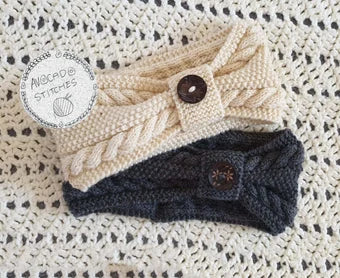 ZARA HEADBAND/ Wool Ear Warmer / Handmade in Canada