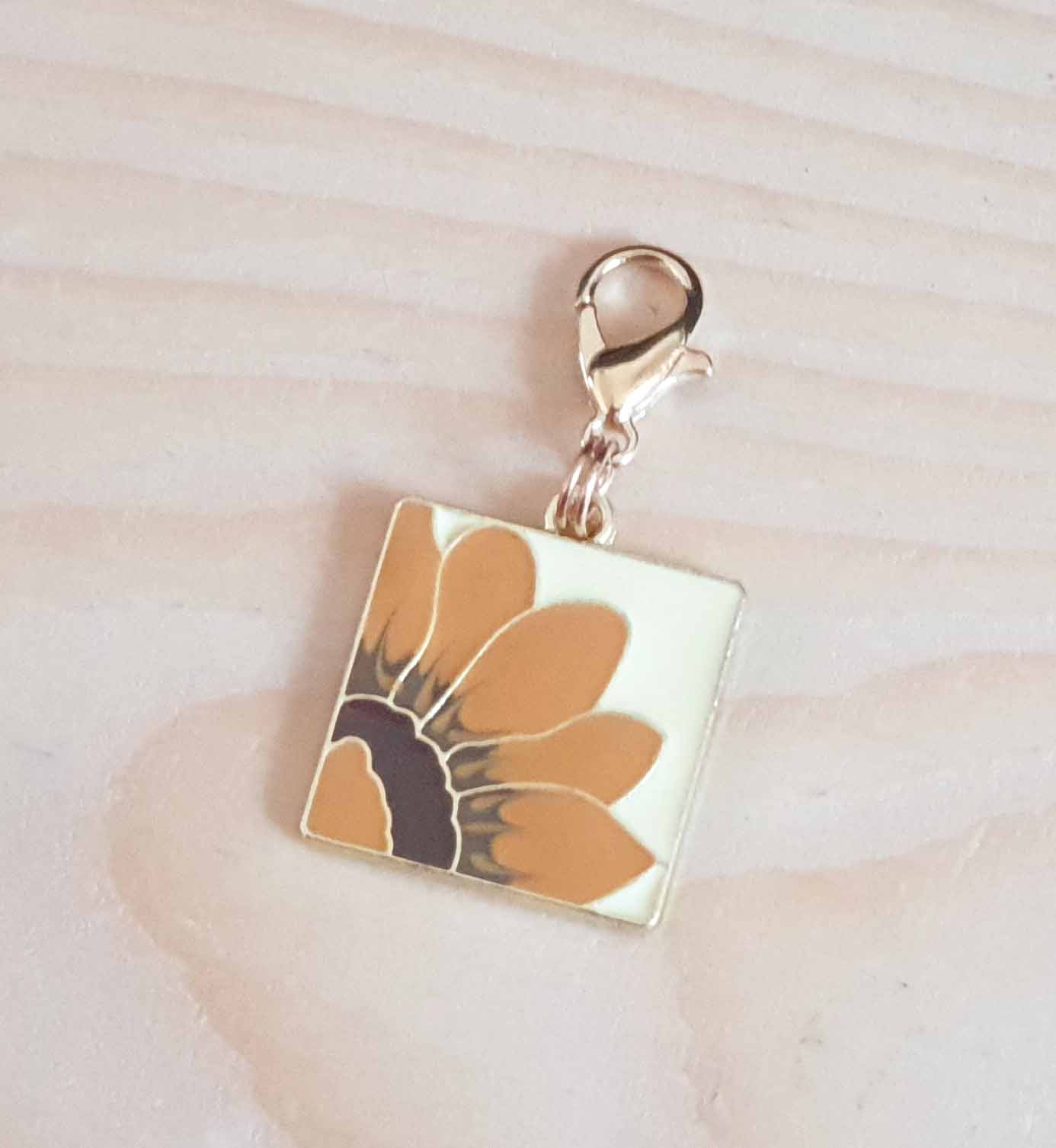 SUNFLOWER OIL PAINTING / Planner Charm / Journal Charm / Zipper Pull / Bookmark Charm / Planner accessories