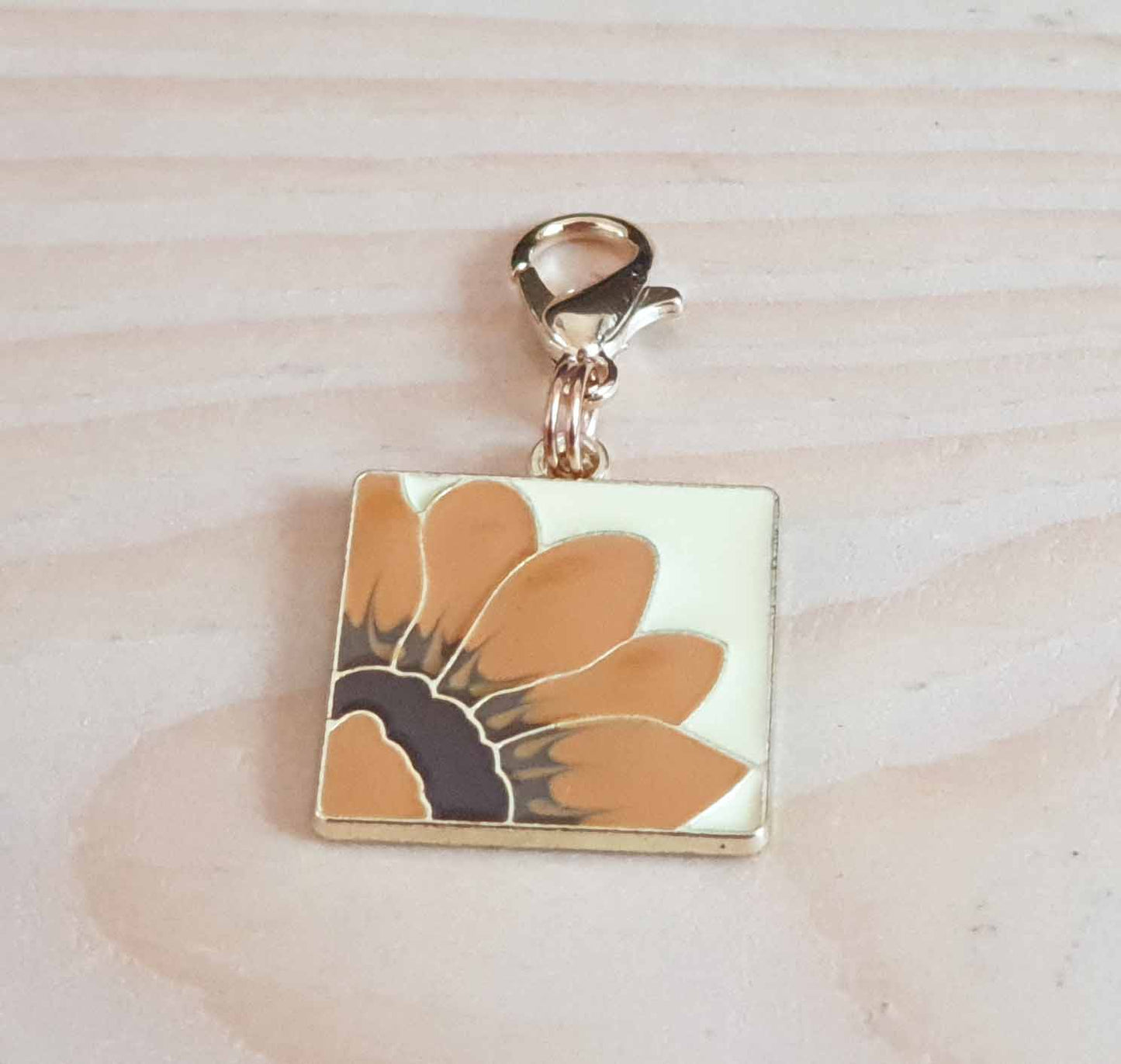 SUNFLOWER OIL PAINTING / Planner Charm / Journal Charm / Zipper Pull / Bookmark Charm / Planner accessories