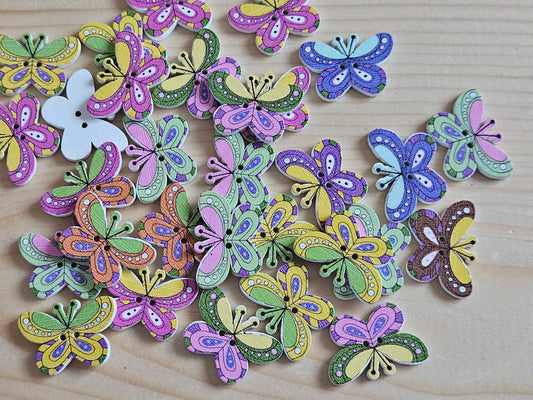 SWALLOWTAIL BUTTERFLY / Wooden Buttons (Set of 10)