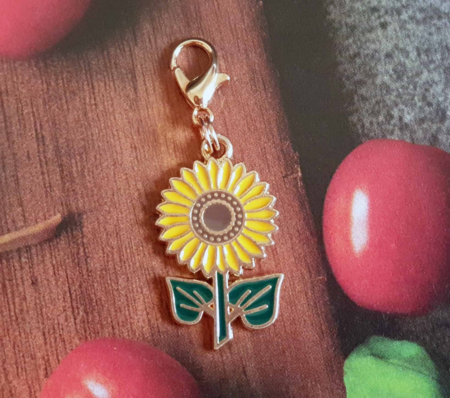 SUNFLOWER / Planner Charm / Journal Charm / Zipper Pull /Bookmark Charm / Planner accessories