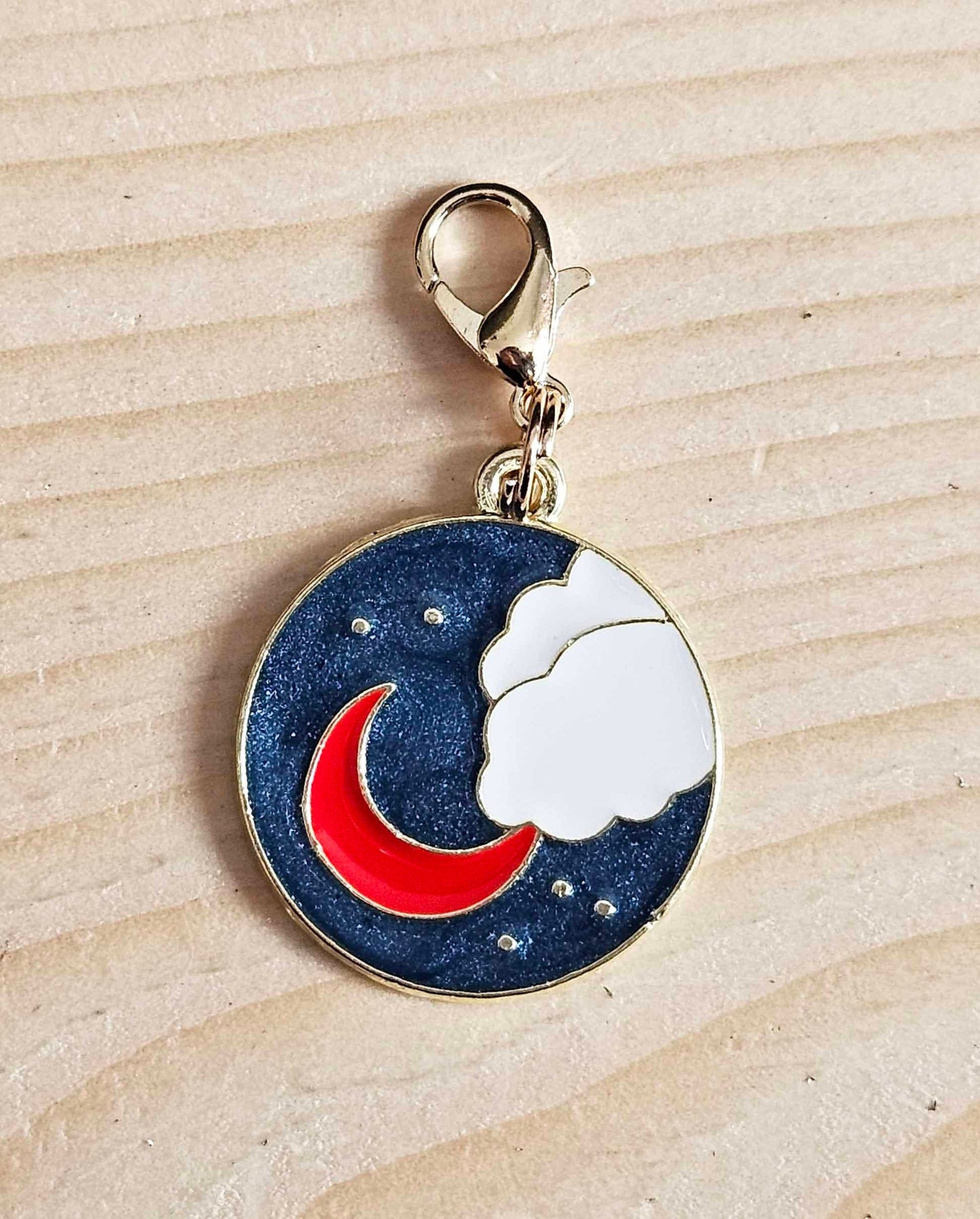 MOONRISE & SUNRISE / 2pcs / Planner Charm / Journal Charm / Zipper Pull /Bookmark Charm / Planner accessories
