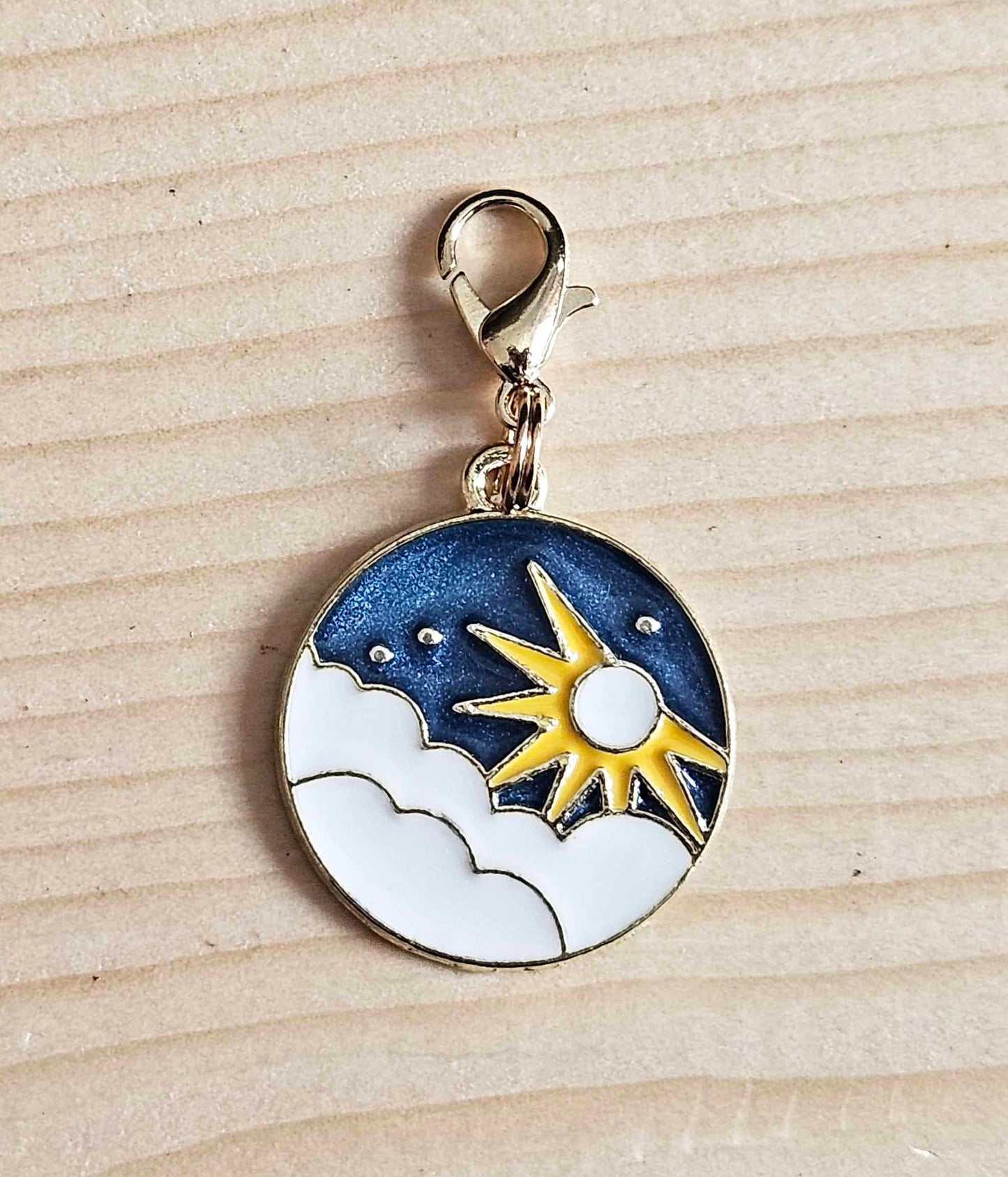 MOONRISE & SUNRISE / 2pcs / Planner Charm / Journal Charm / Zipper Pull /Bookmark Charm / Planner accessories