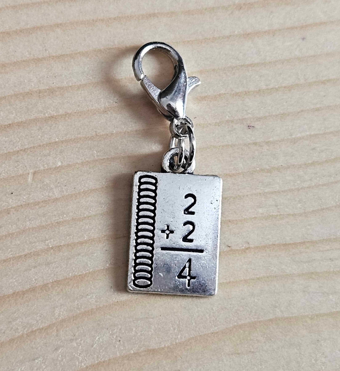 SCHOOL / Set of 2 / Planner Charm / Journal Charm / Zipper Pull / Bookmark Charm / Planner accessories