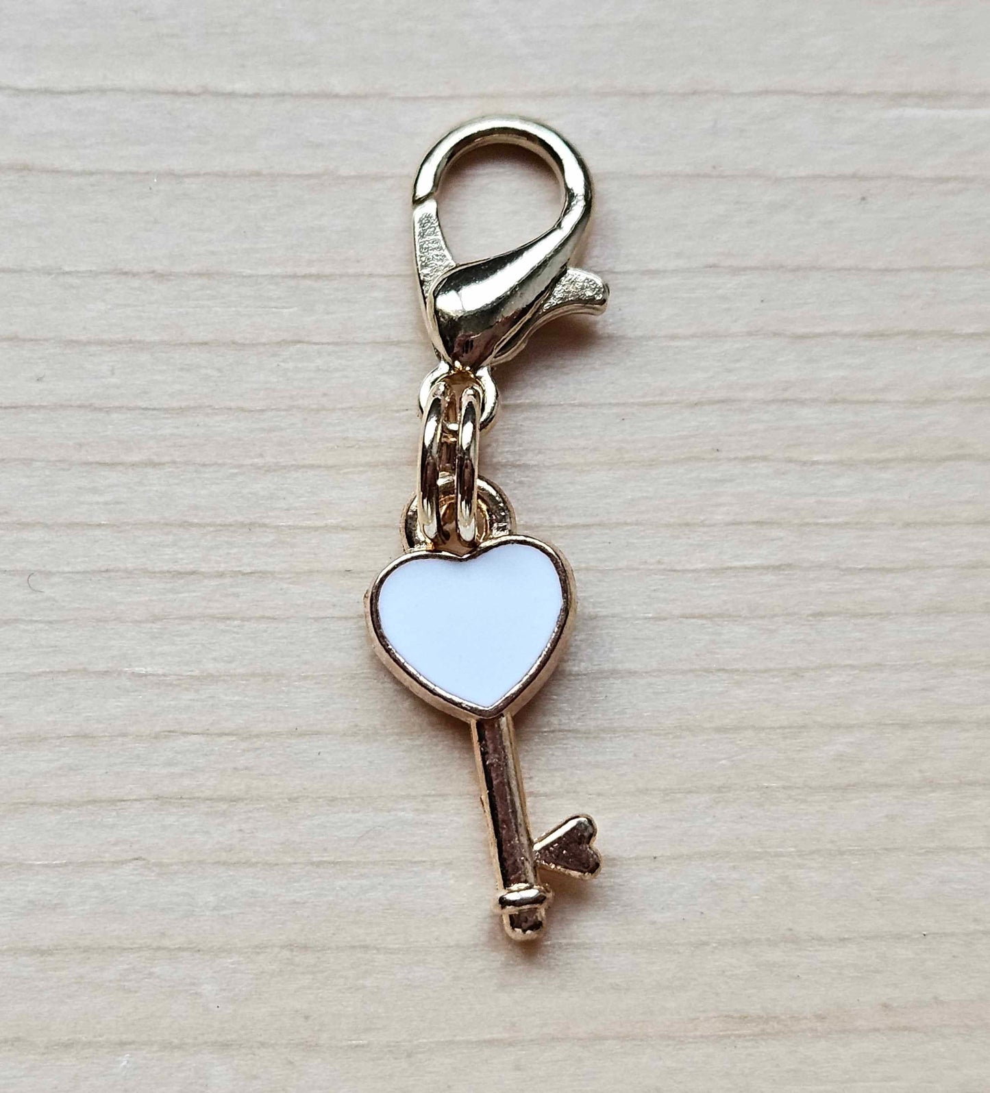 HEART LOCK / Planner Charm / Journal Charm / Zipper Bookmark Charm / Planner accessories