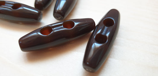 RESIN TOGGLE DARK BROWN / 30-52mm / Resin Buttons / Sewing Buttons