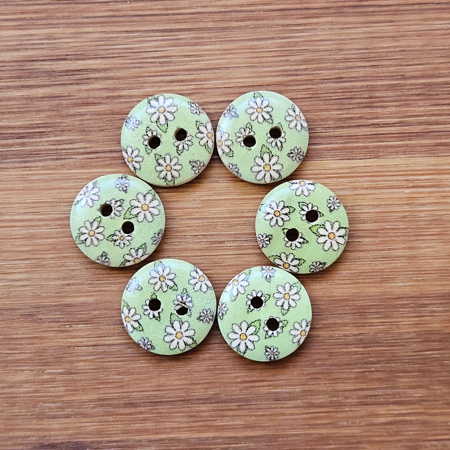 MULTIFLORALS / 15mm / Wooden Buttons / Sewing Buttons