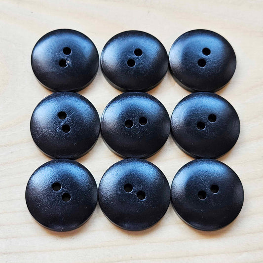 BREAD Black / 11.5mm - 20mm / Wooden Buttons / Sewing Buttons