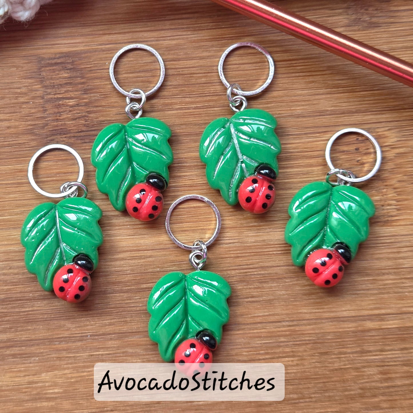 5 BIG FAT CATERPILLARS - 5 Pieces / Knitting Crochet Stitch Markers / Notions