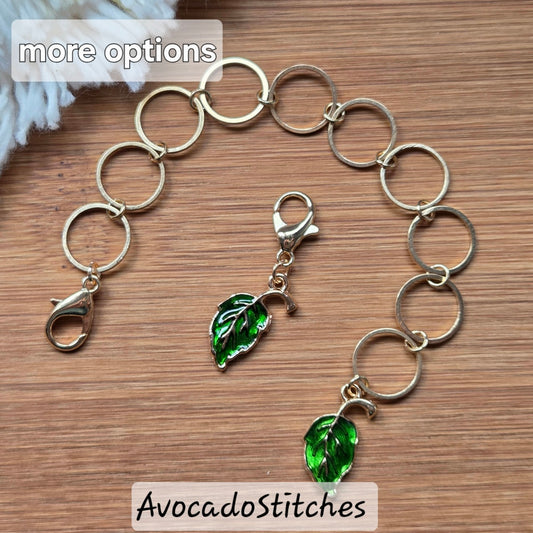 AUTUMN GLOW Row Counter Chain / Stitch Markers Chain / Knitting Notions