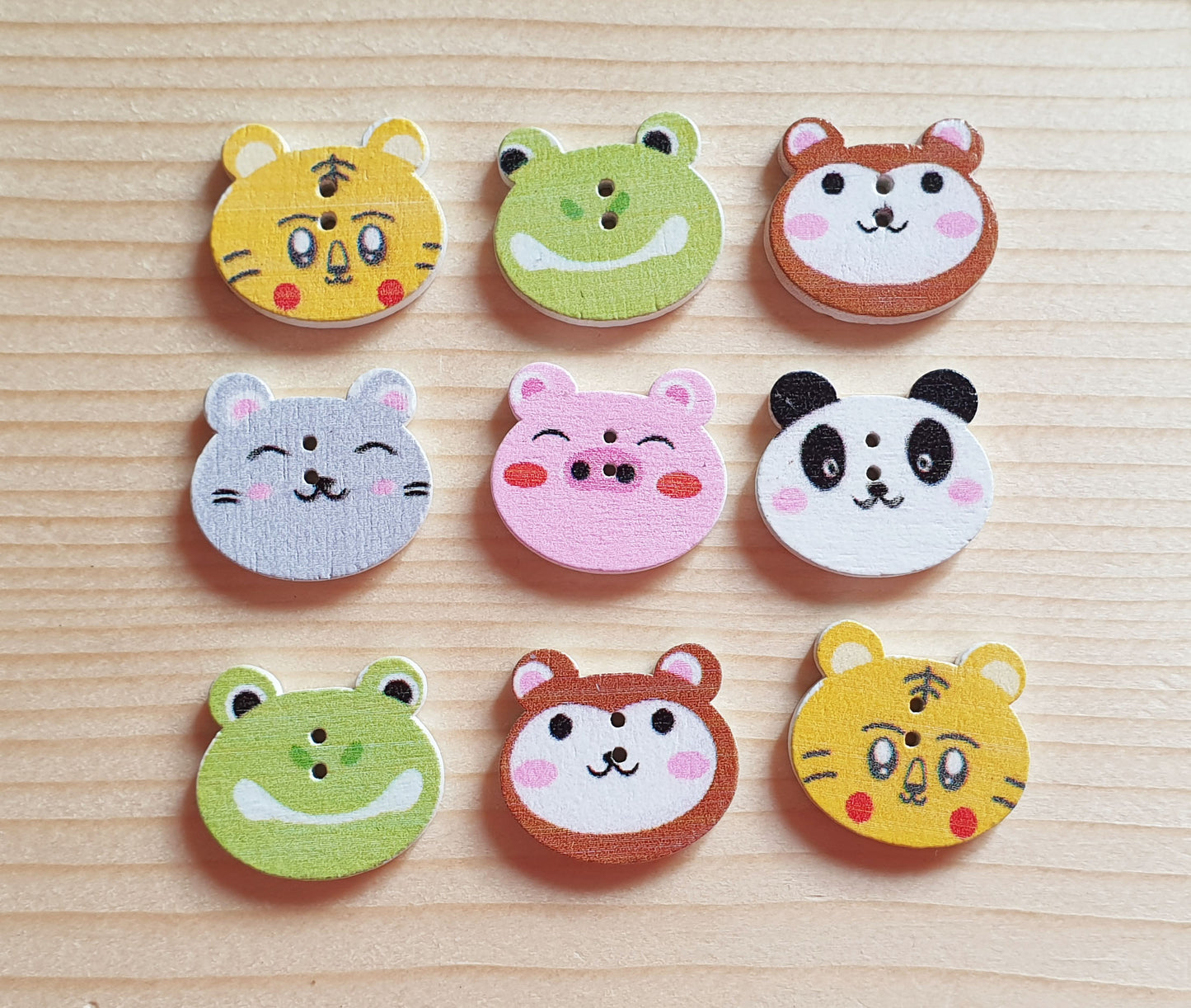 ANIMALS / 19*17mm / Wooden Buttons / Sewing Buttons