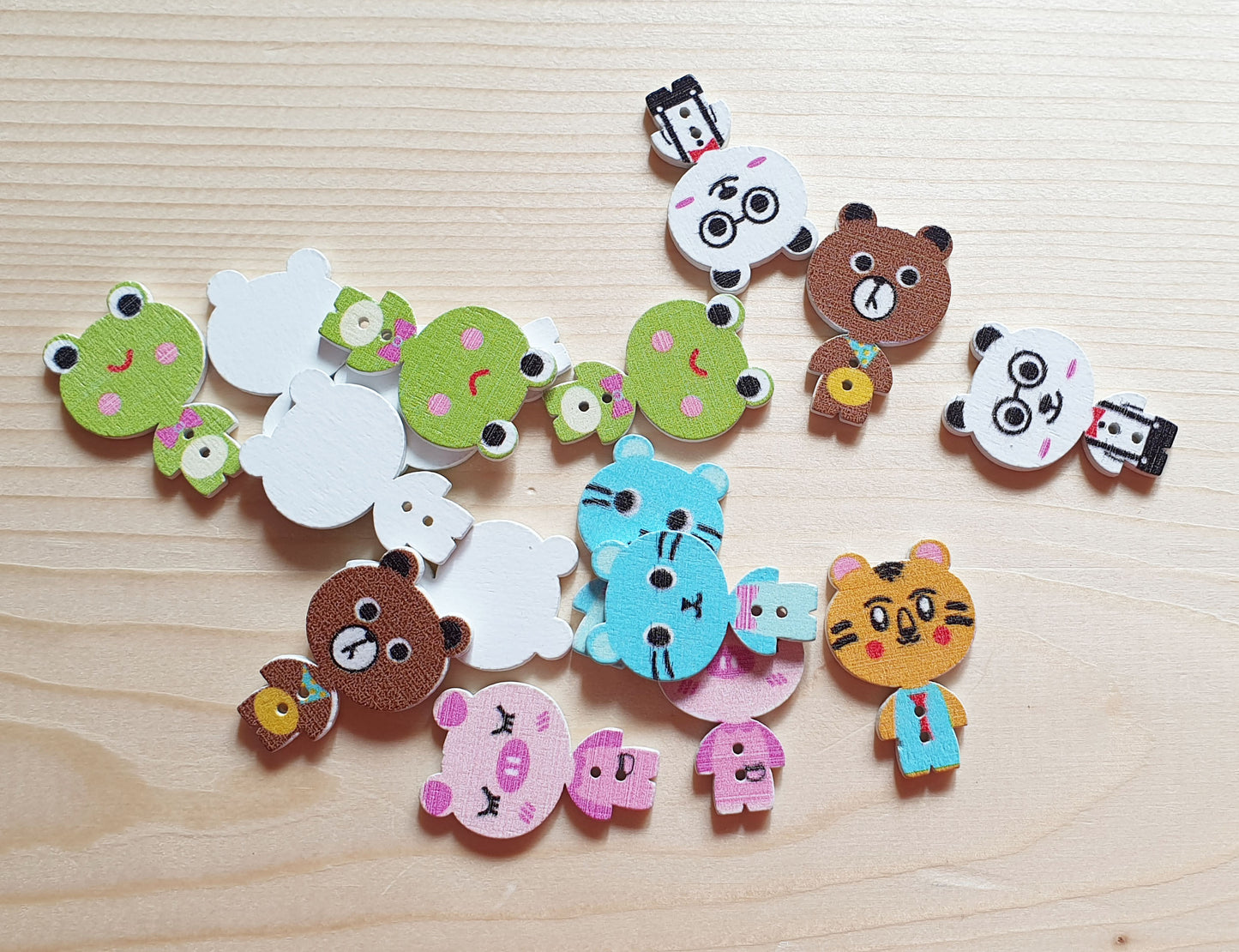 ANIMALS / 30*20mm / Wooden Buttons / Sewing Buttons