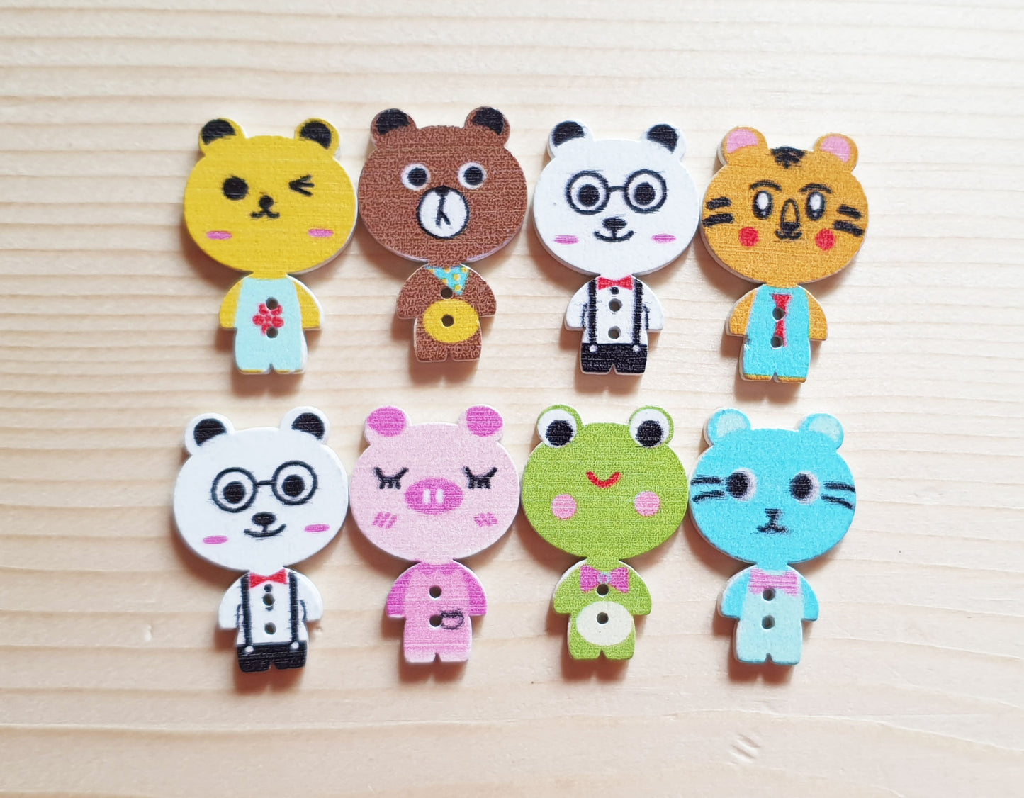 ANIMALS / 30*20mm / Wooden Buttons / Sewing Buttons