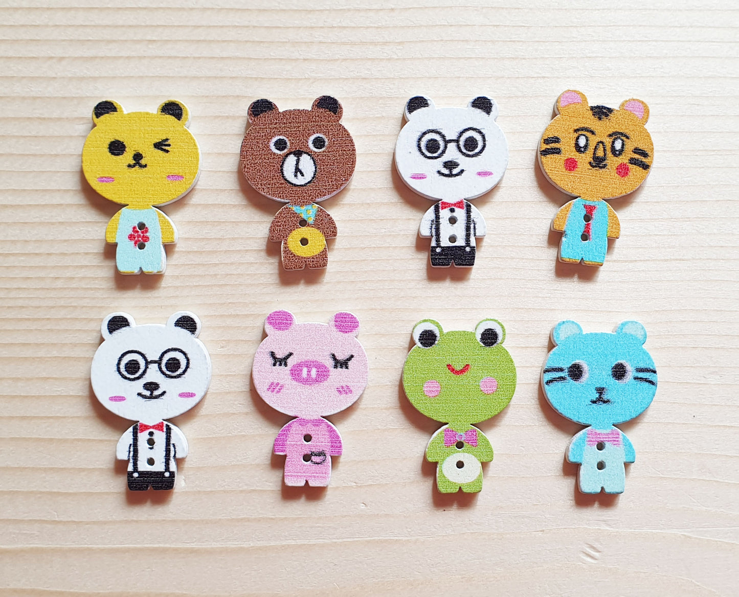 ANIMALS / 30*20mm / Wooden Buttons / Sewing Buttons