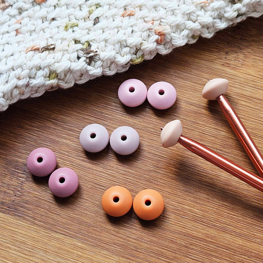 AUTUMN PALETTE Stitch Stoppers/ Knitting Needle Stoppers / Point Protection / Notions