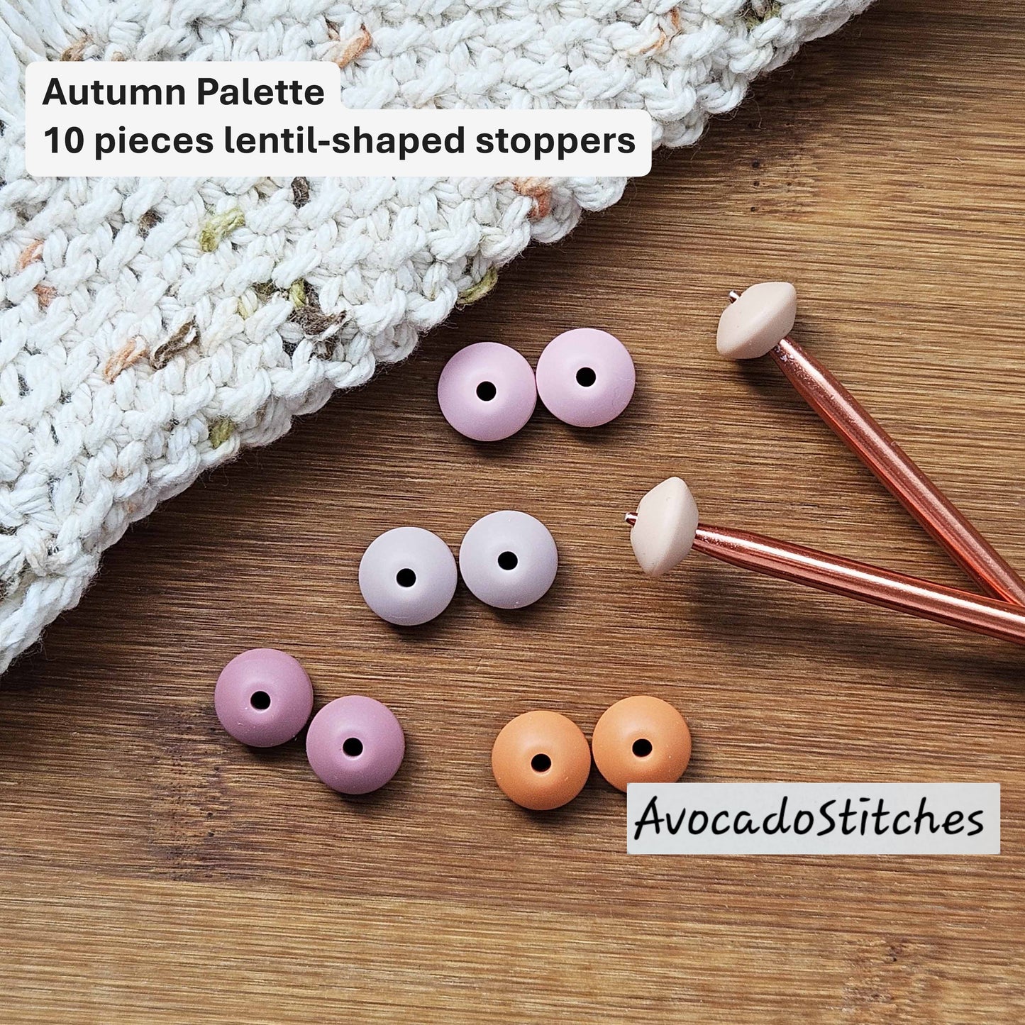 MUSHROOM Stitch Stoppers / Knitting Needle Stoppers / Point Protection / Notions