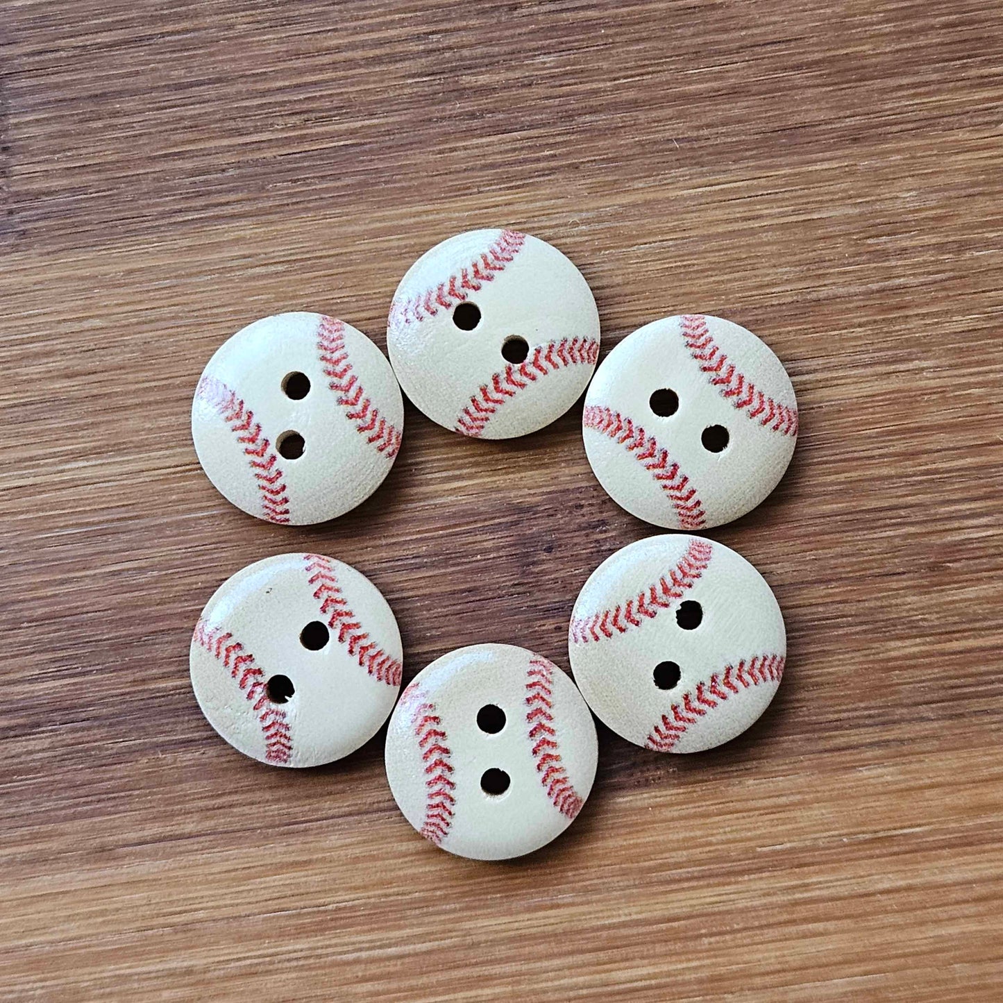 BALL GAMES / 15mm / Wooden Buttons / Sewing Buttons