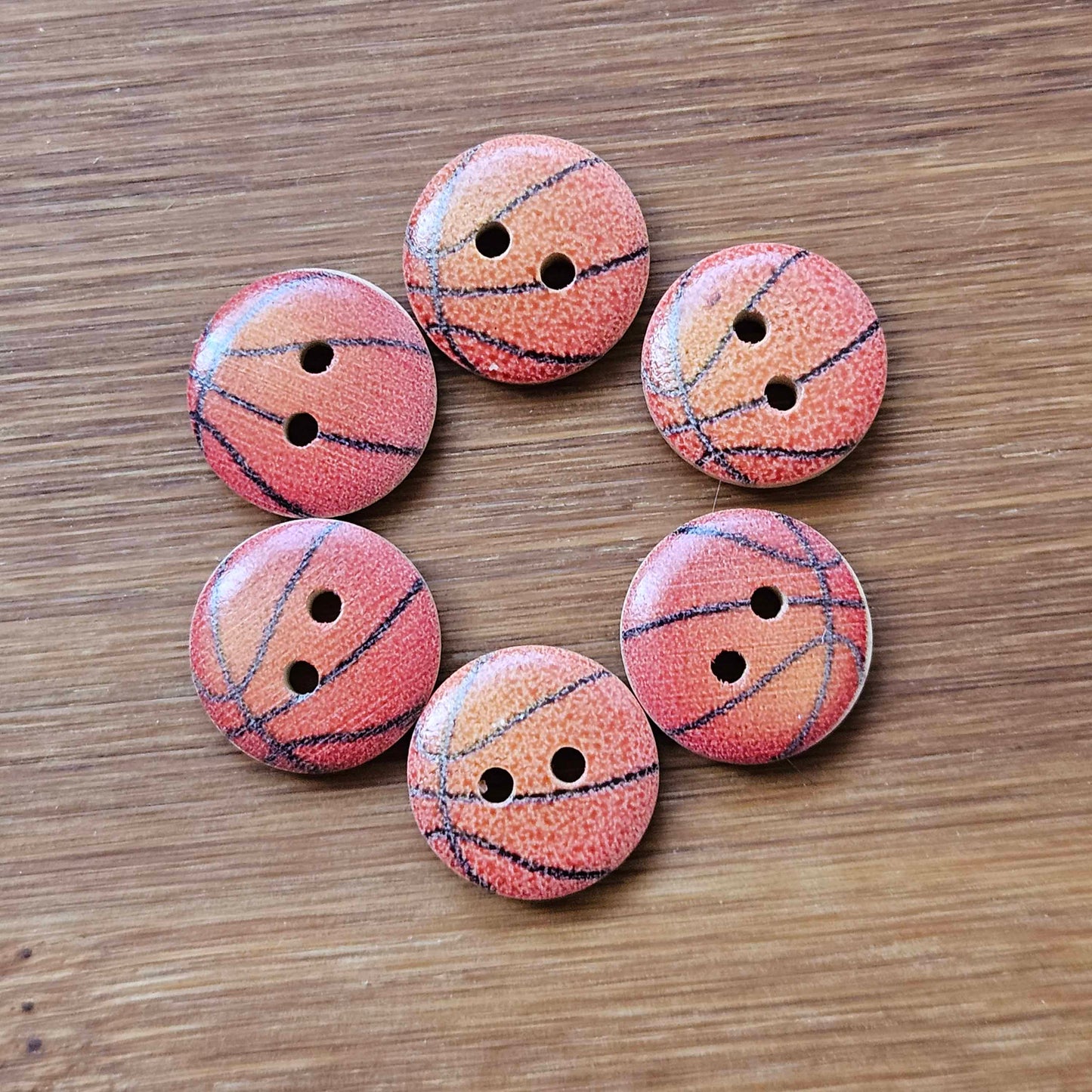 BALL GAMES / 15mm / Wooden Buttons / Sewing Buttons