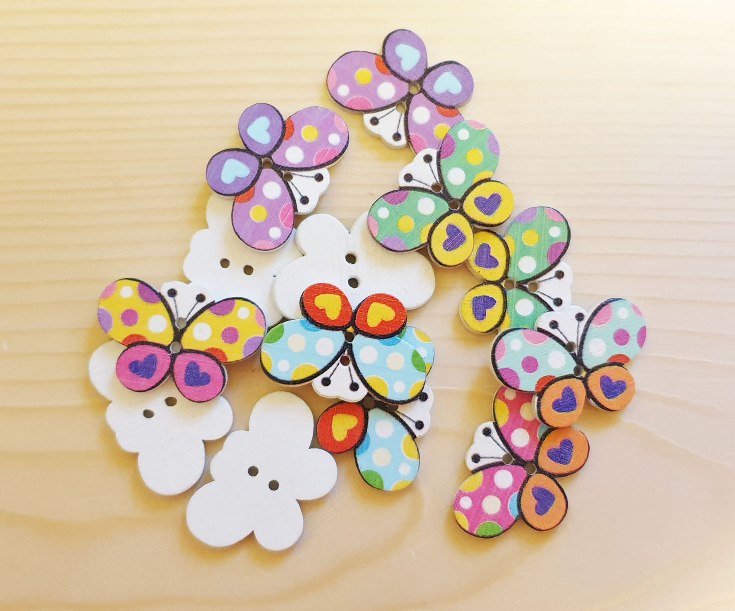 BABY BUTTERFLY / 30*20mm / Wooden Buttons / Sewing Buttons