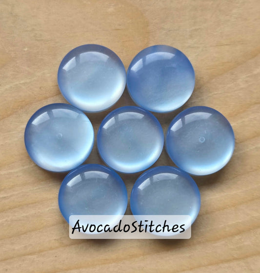 BABY BLUE Shank Resin / 12mm - 8 buttons / Resin Buttons / Sewing Buttons