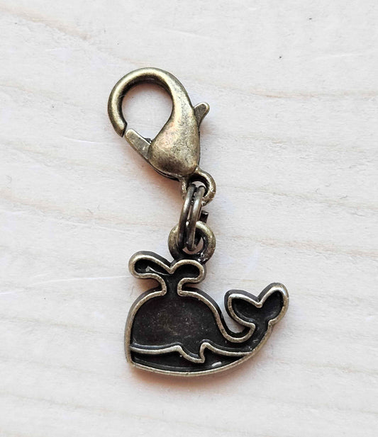 BABY WHALE / Planner Charm / Journal Charm / Zipper Bookmark Charm / Planner accessories