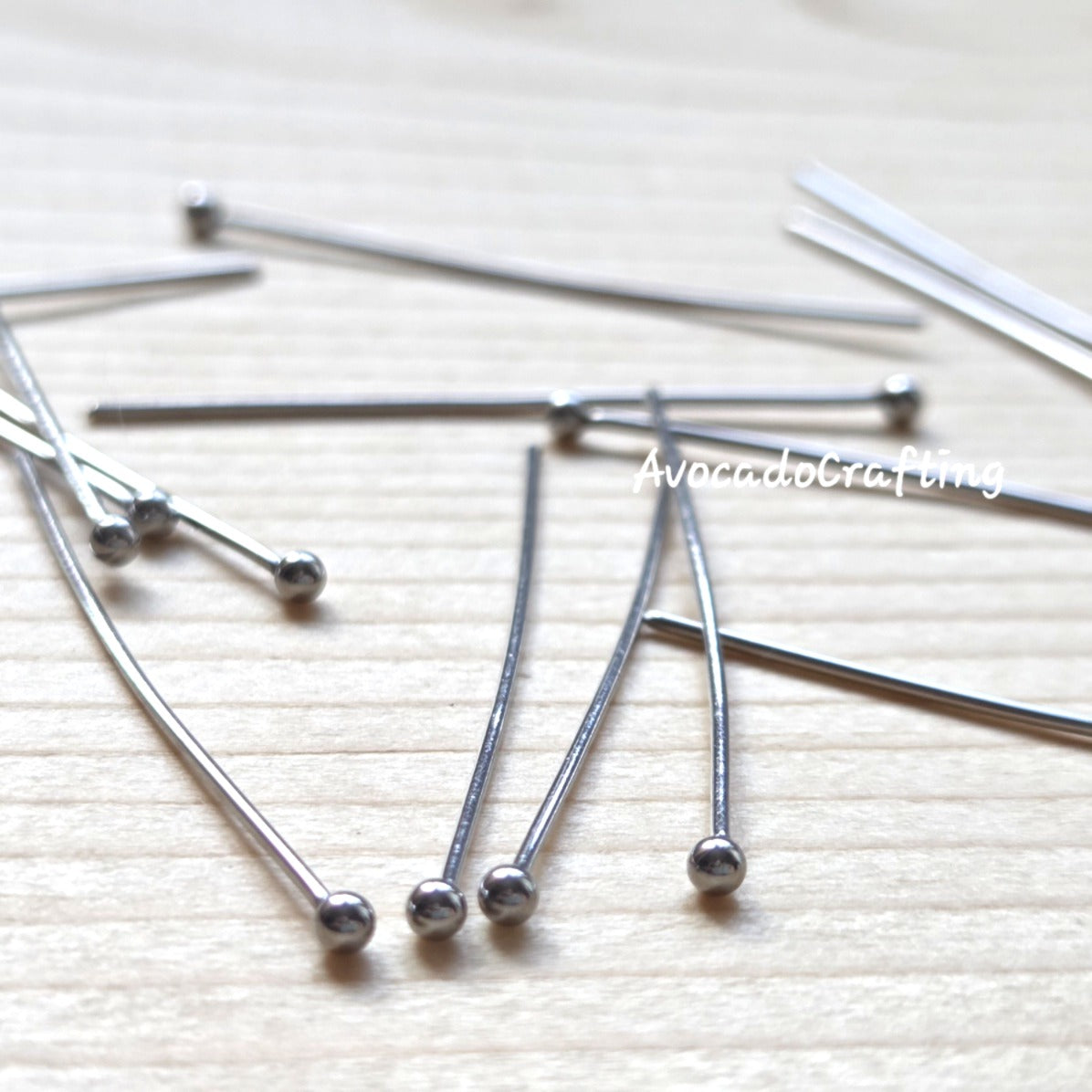 20/50pcs // 304 Stainless Steel / Ball Head Pins / 35*0.7mm / Jewelry Making