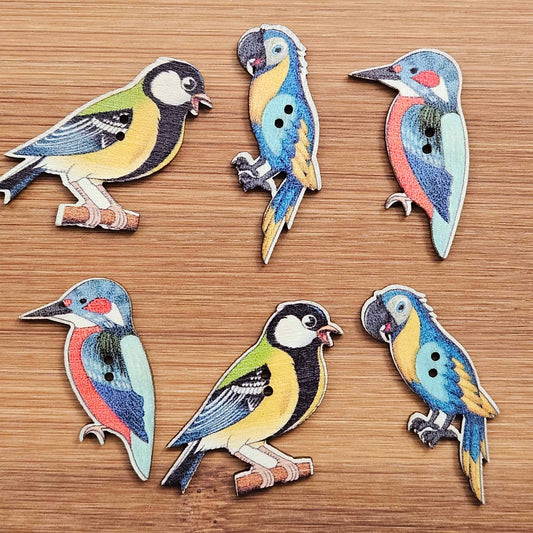 BIRD / Wooden Buttons (Set of 10)