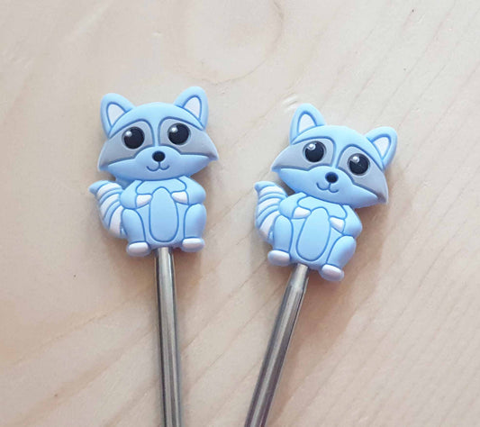 BLUE RACCOON Stitch Stoppers / Knitting Needle Stoppers / Point Protection / Notions