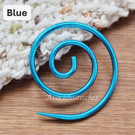 VIVID SPIRAL Cable Needle (aluminum) / Stitch Holder / Knitting Crochet Notions