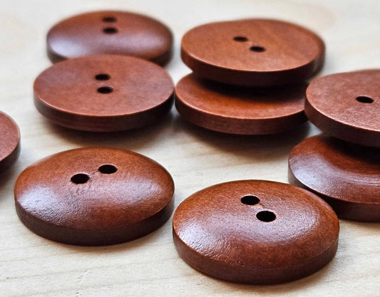 BREAD Coffee Brown / 9-20mm / Wooden Buttons / Sewing Buttons