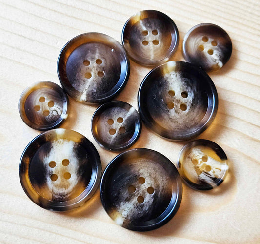 BROWN ROCKY MOUNTAIN / Resin Buttons / 18-28mm