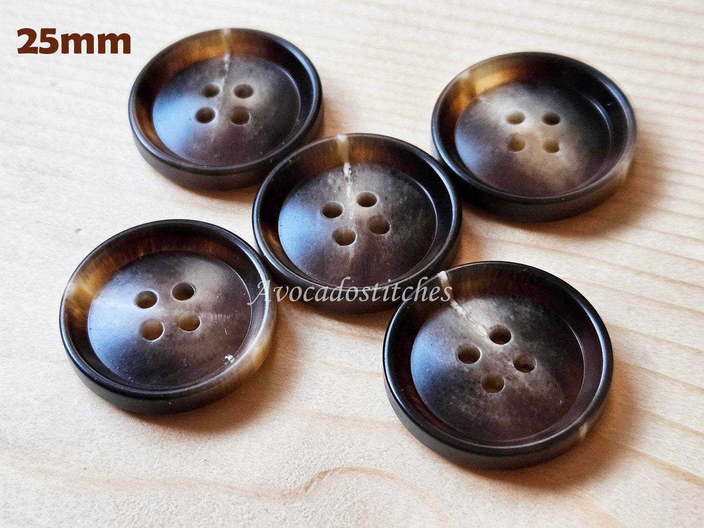 BROWN ROCKY MOUNTAIN / 18-28mm / Resin Buttons / Coat Jacket Shirt buttons / 4-Hole Buttons / Sewing