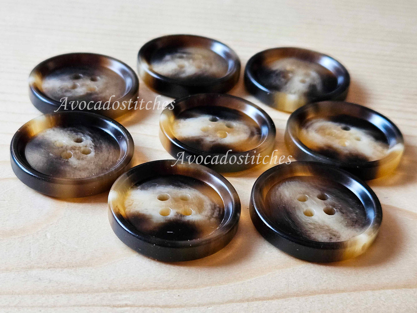 BROWN ROCKY MOUNTAIN / 18-28mm / Resin Buttons / Coat Jacket Shirt buttons / 4-Hole Buttons / Sewing