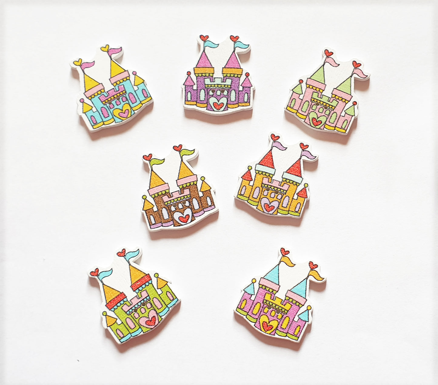 CASTLE / 30*27mm / Wooden Buttons / Sewing Buttons