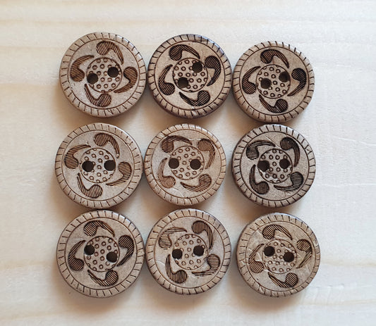 COCO UNIVERSE / Coconut Buttons / 15mm (Set of 8)