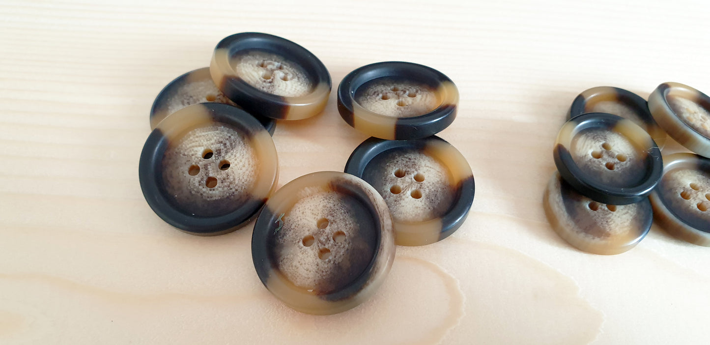 VINTAGE COFFEE MARBLE / 15-28mm / Resin Buttons / Sewing Buttons