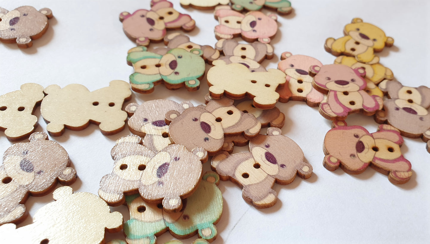 Clearance // BABY BEAR / Wooden Buttons (Set of 8)