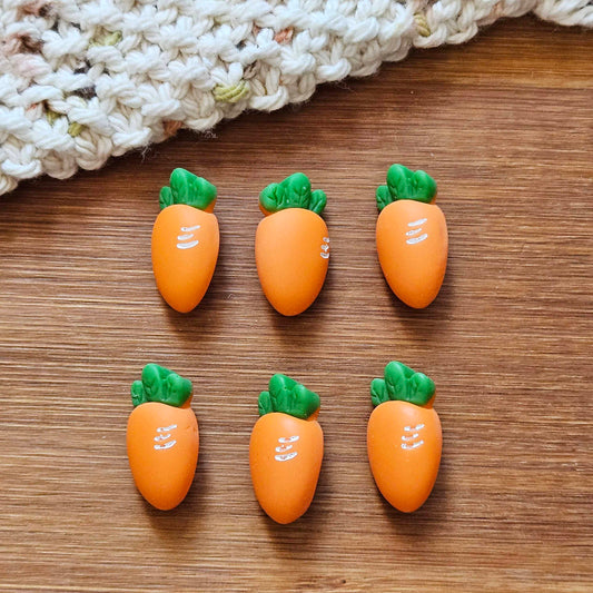 Clearance // CARROT / Resin Shank Buttons / 25×15mm (Set of 4)