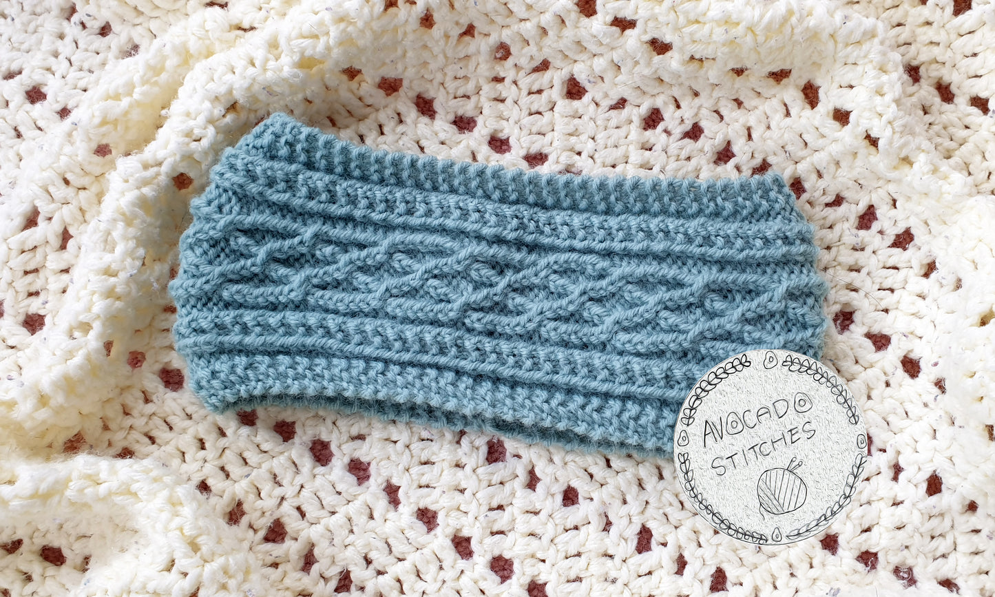 CATELYN HEADBAND (Digital Knitting Pattern) / Simple Ear Warmer Pattern / Digital Knitting Pattern