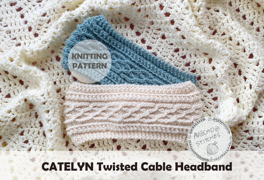 CATELYN HEADBAND (Digital Knitting Pattern) / Simple Ear Warmer Pattern / Digital Knitting Pattern