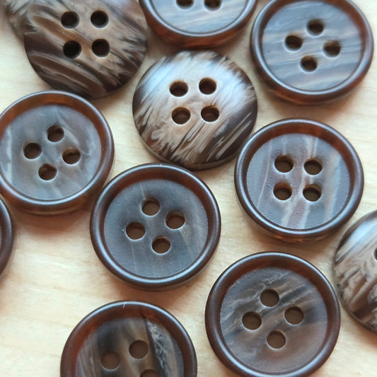Cedar Grove / Resin Buttons / 11mm (Set of 10)