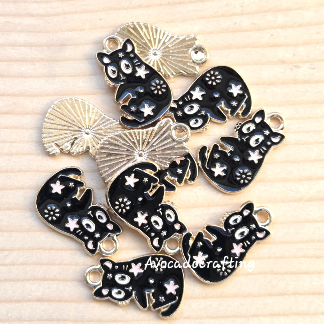 10 pieces // Constellation Cat Charm / 20*14mm / Jewelry Making