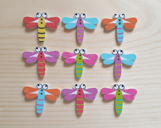 DRAGONFLY / 26*30mm / Wooden Buttons / Sewing Buttons